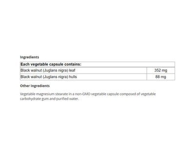 New Roots Black Walnut Leaf and Hull 440mg 100 Veggie Caps