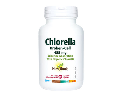 New Roots Chlorella 455mg 60 Veggie Caps