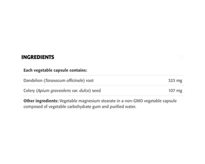 New Roots Dandelion Root & Celery Seed 430mg 100 Veggie Caps