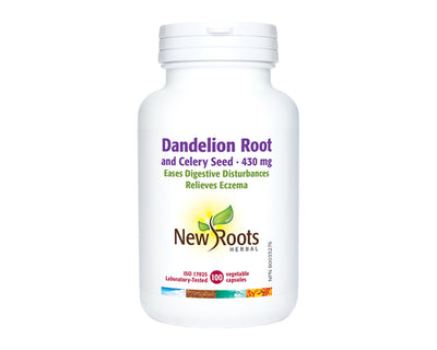 New Roots Dandelion Root & Celery Seed 430mg 100 Veggie Caps