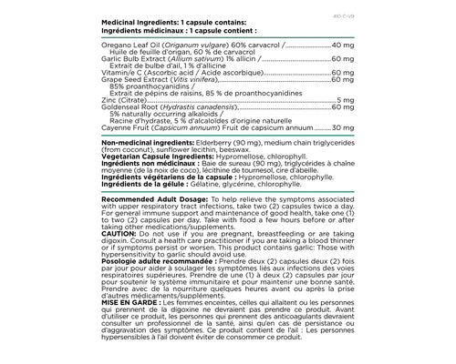 Platinum Naturals Oregano-8 Cold and Flu 30 Veggie Caps