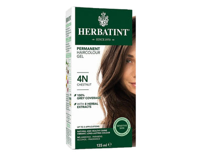 Herbatint Permanent Hair Colour Gel Chestnut 4N 135mL