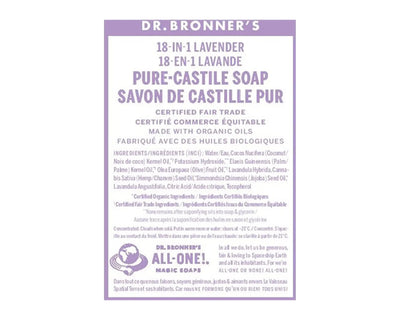 Dr. Bronner's 18-In-1 Pure-Castile Liquid Soap Lavender 946mL