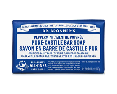 Dr. Bronner's Pure-Castile Bar Soap Peppermint 140g
