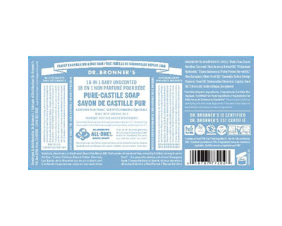 Dr. Bronner's 18-In-1 Pure-Castile Soap Baby Unscented 946mL