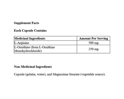 NOW L-Arginine & L-Ornithine 100 Capsules