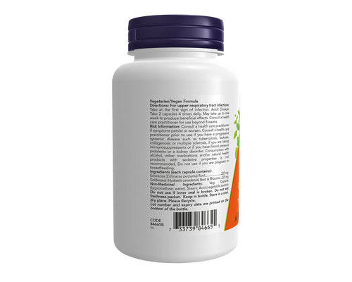 NOW Echinacea & Goldenseal 100 Veggie Caps