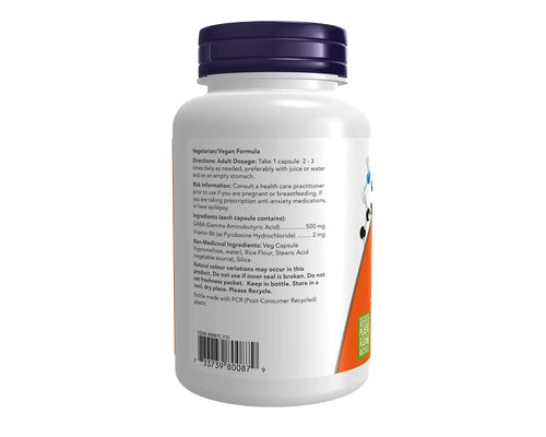 NOW GABA 500mg 100 Veggie Caps