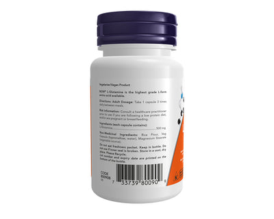 NOW L-Glutamine 500 mg 60 Veggie Caps
