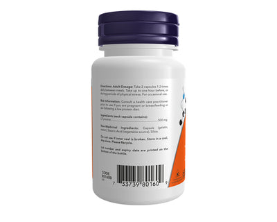 NOW L-Tyrosine 500 mg 60 Capsules