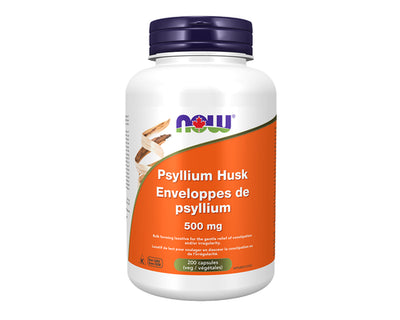 NOW Psyllium Husk 500mg 200 Veggie Caps