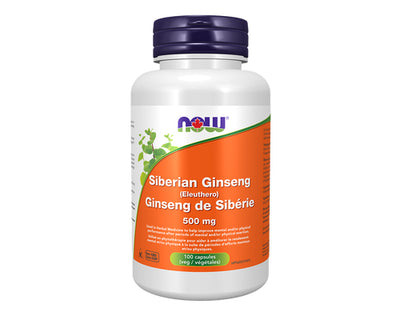 NOW Siberian Ginseng 500mg 100 Veggie Caps