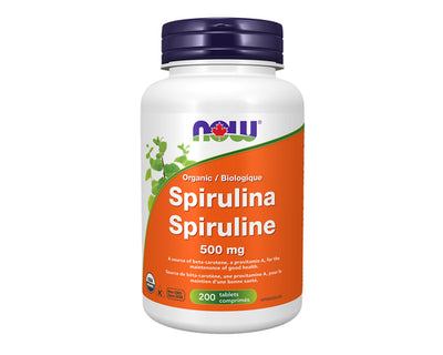 NOW Organic Spirulina 500mg 200 Tablets