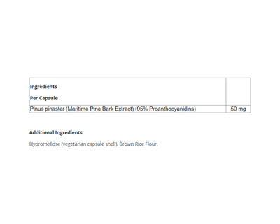 Omega Alpha Maritime Pine Bark Extract 60 Veggie Caps