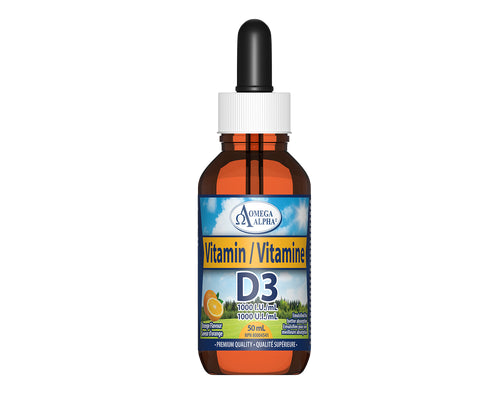 Omega Alpha Vitamin D3 1000 IU Orange 50mL