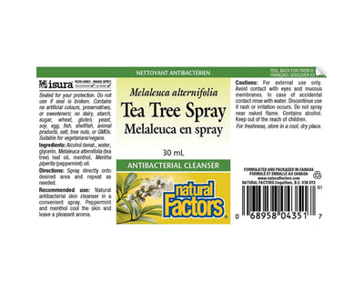 Natural Factors Tea Tree Spray 30mL