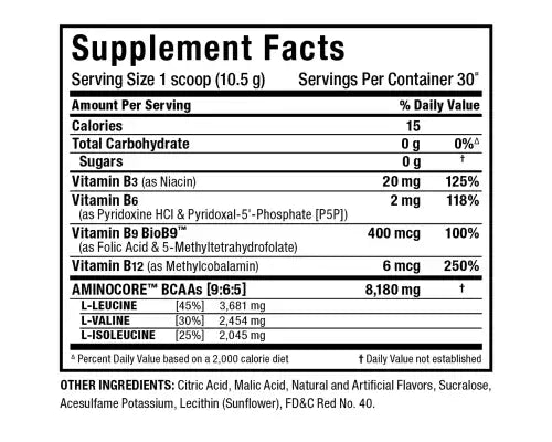 Allmax Aminocore BCAA Fruit Punch 315g