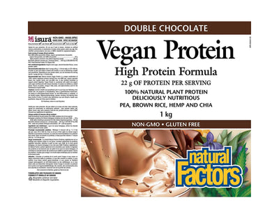 Natural Factors Vegan Protein Double Chocolate 1kg