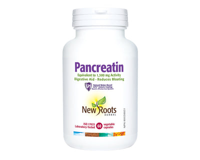 New Roots Pancreatin 1300mg 60 Veggie Caps