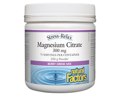 Natural Factors Magnesium Citrate 300mg Berry 250g