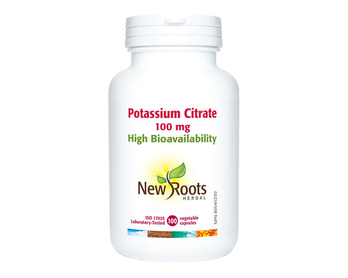 New Roots Potassium Citrate 100mg 100 Veggie Caps