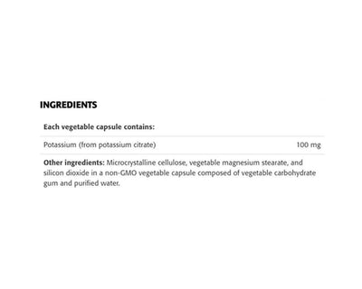 New Roots Potassium Citrate 100mg 100 Veggie Caps