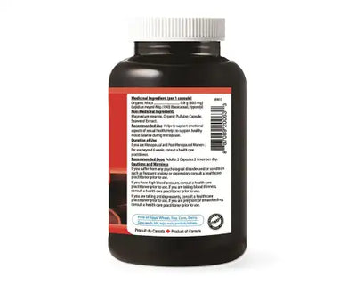 Inka Maca Organic Maca Red 800mg 90 Veggie Caps