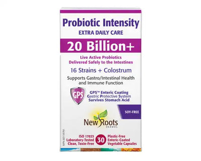 New Roots Probiotic Intensity Extra Daily Care 20 Billion+ 30 Veggie Caps