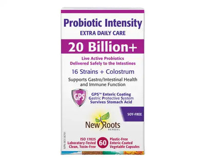 New Roots Probiotic Intensity Extra Daily Care 20 Billion+ 60 Veggie Caps