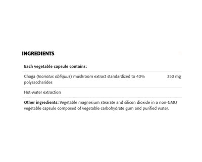 New Roots Chaga Extract 350mg 60 Veggie Caps