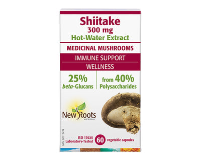 New Roots Shiitake Extract 300mg 60 Veggie Caps