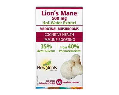 New Roots Lion's Mane Extract 500mg 60 Veggie Caps