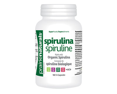 Prairie Naturals Organic Spirulina 500mg 180 Veggie Caps