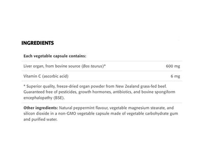 New Roots Grass-Fed Beef Liver 600mg 30 Veggie Caps