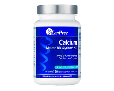 CanPrev Calcium Malate Bis-Glycinate 200 120 Veggie Capsules