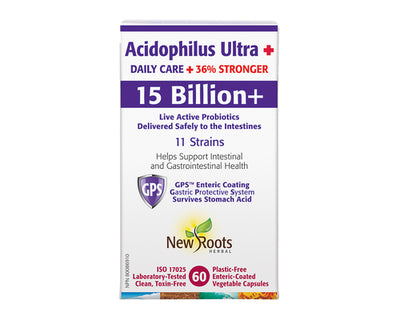 New Roots Acidophilus Ultra+ 15 Billion Plus 60 Veggie Caps