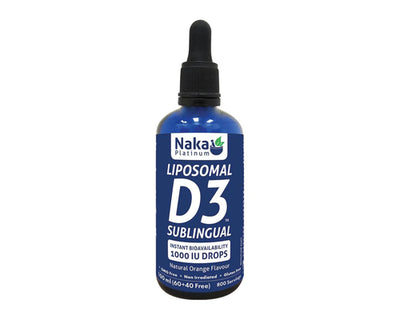 Naka Platinum Liposomal D3 Sublingual 1000IU Drops Orange 100mL