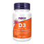 NOW Vitamin D3 2500 IU 90 Softgels