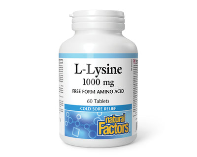 Natural Factors L-Lysine 1000mg 60 Tablets