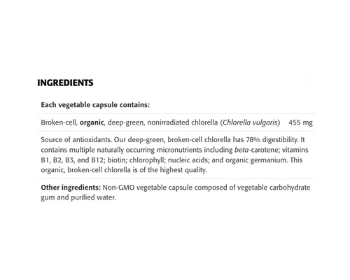 New Roots Chlorella 455mg 60 Veggie Caps