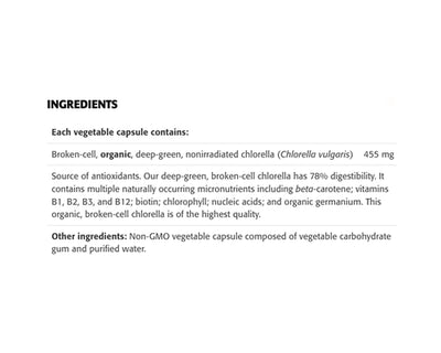 New Roots Chlorella 455mg 60 Veggie Caps