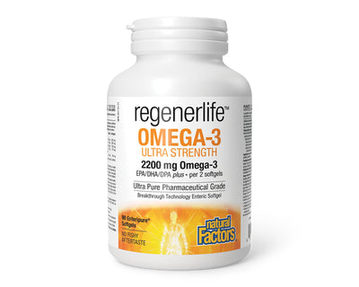 IN STORE! Natural Factors RegenerLife Omega-3 90 Softgels