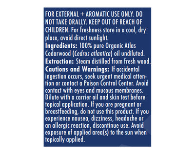 Naka Platinum Organic Cedarwood Oil 50mL