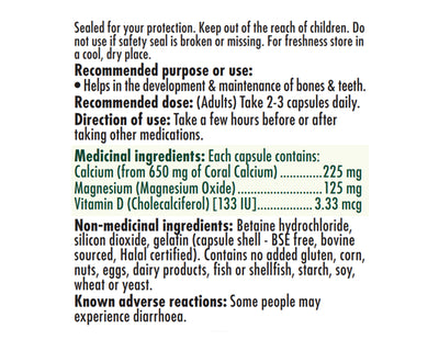 Naka Platinum Coral Calcium 90 Veggie Caps