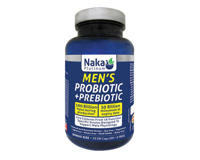 Naka Platinum Men's Probiotic + Prebiotic 100 Billion 30+5 Veggie Caps