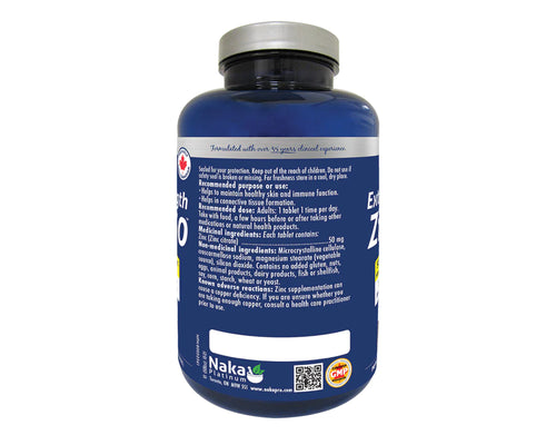 Naka Platinum Zinc Citrate Extra Strength 50mg 90+30 Tablets