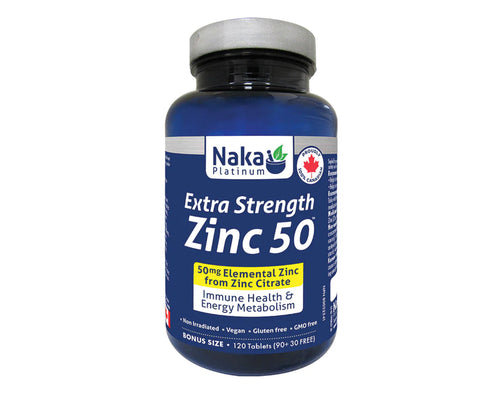 Naka Platinum Zinc Citrate Extra Strength 50mg 90+30 Tablets