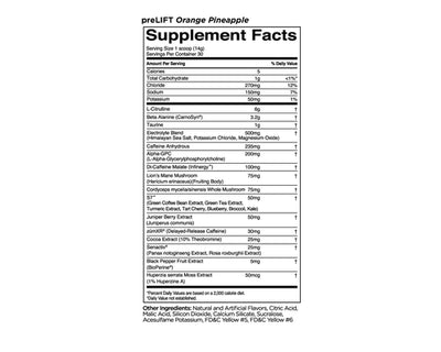 Rule 1 PreLIFT Orange Pineapple 30 Servings