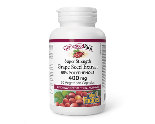 Natural Factors Grape Seed Extract 400mg 60 Veggie Caps