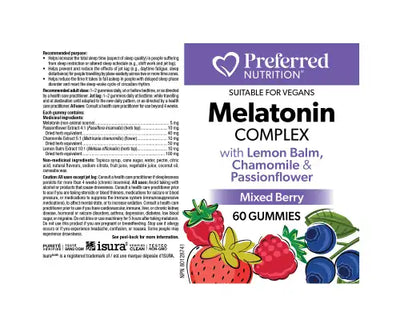 Preferred Nutrition Melatonin Complex Mixed Berry 60 Gummies